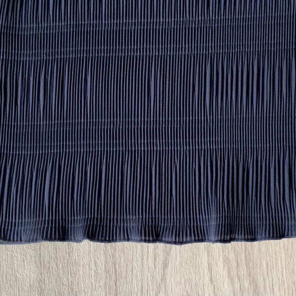 Ganni Navy Pleated Top - Picture 7 of 11